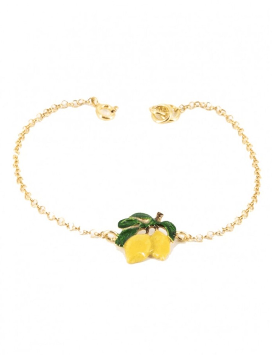 Bracciali Crisafi Gioielli | Bracciale Catenina Limoni Smaltato - Terra Del Sole